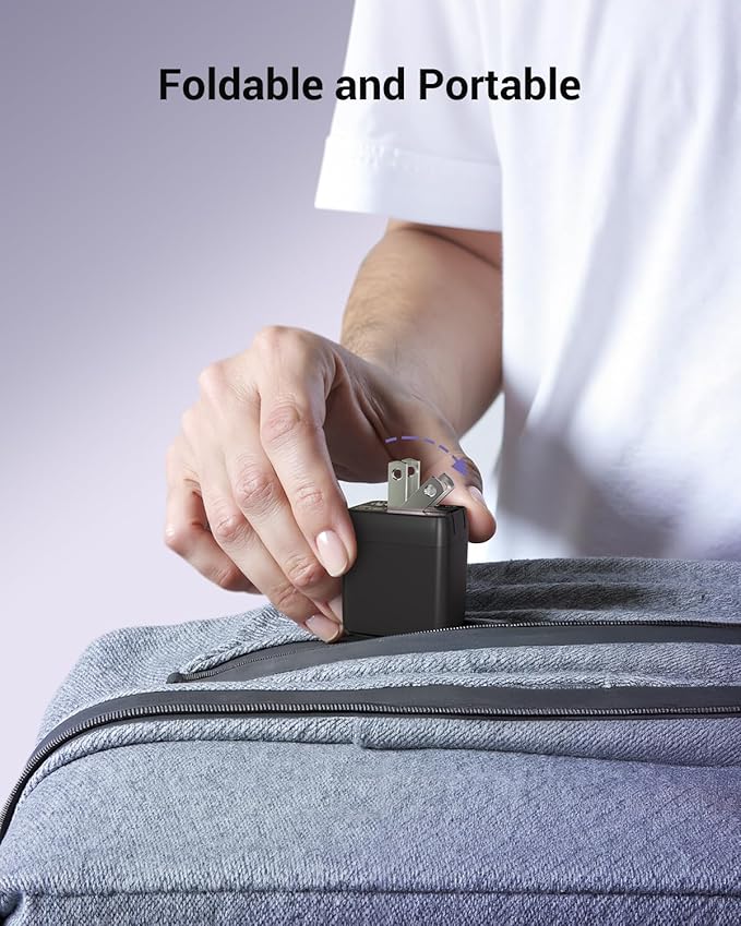 30W Dual-Port GaN Nano Charger with Foldable Plug - Image 7