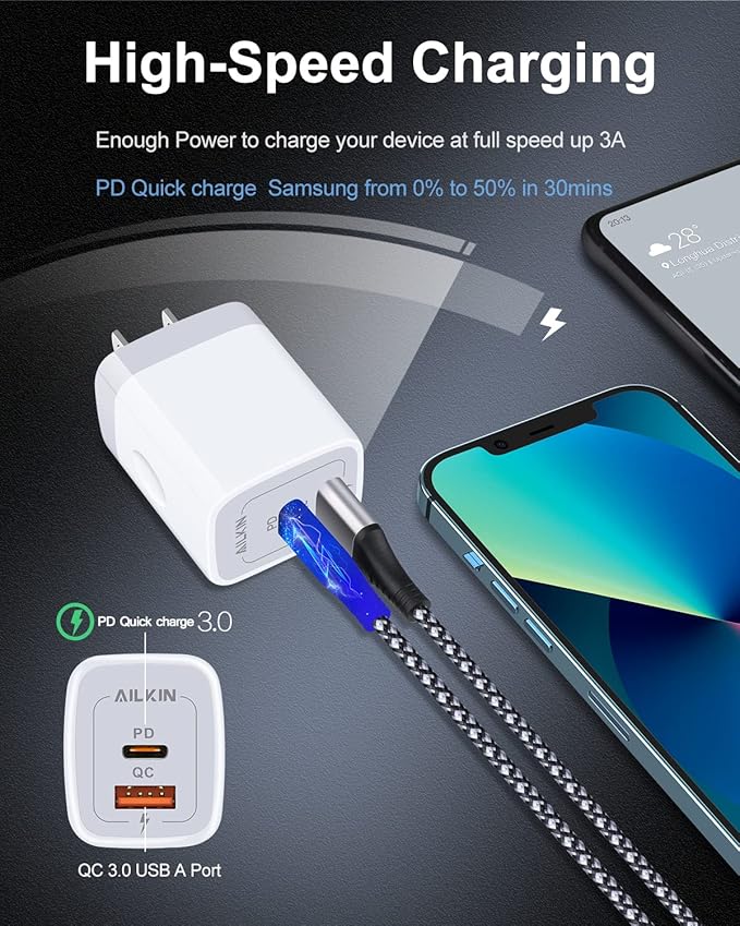 3Pack Dual Port USB-C Wall Plug Charger - Image 4