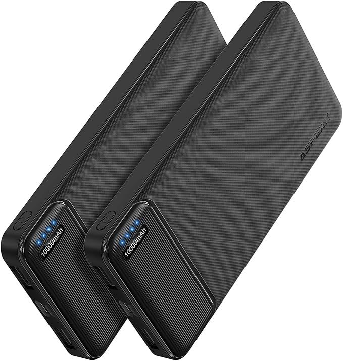 AsperX 2-Pack 10000mAh USB C Output